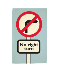 No Right Turn tea towel