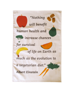 Einstein Vegetarian tea towel