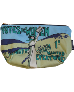 Votes for Women Wanted toiletry bag
