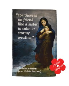 Christina Rossetti Sister linen union tea towel
