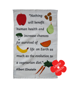 Einstein Vegetarian linen union tea towel