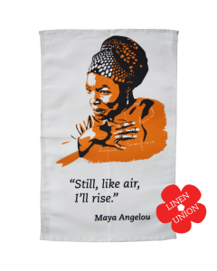 Maya Angelou 'Still like air' linen union tea towel